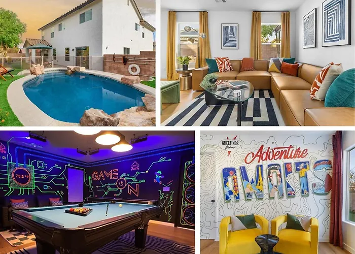 6Bdrm Amazing Game Roomheated Pool3King4Queen